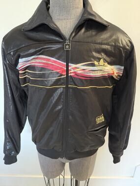 Adidas Originals Chile 62 Track Jacket Men L Black Gold Wet Look P05944 2009